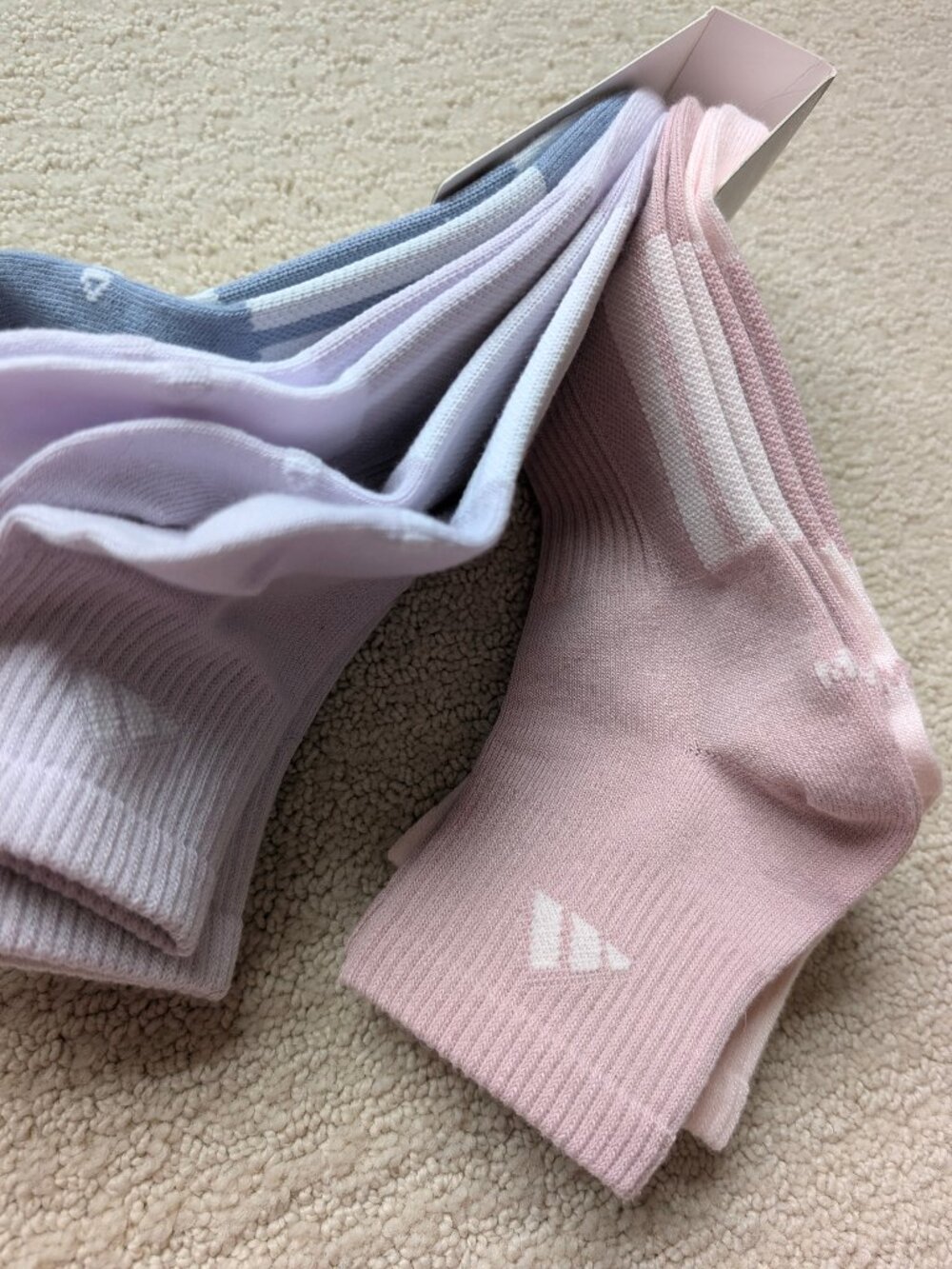 NEW ADIDAS Women's size 5-10 Superlite Quarter Socks 6-Pack ClimaCool NWT pink - Picture 9 of 10